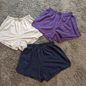 3 pairs of athletic shorts ladies size L